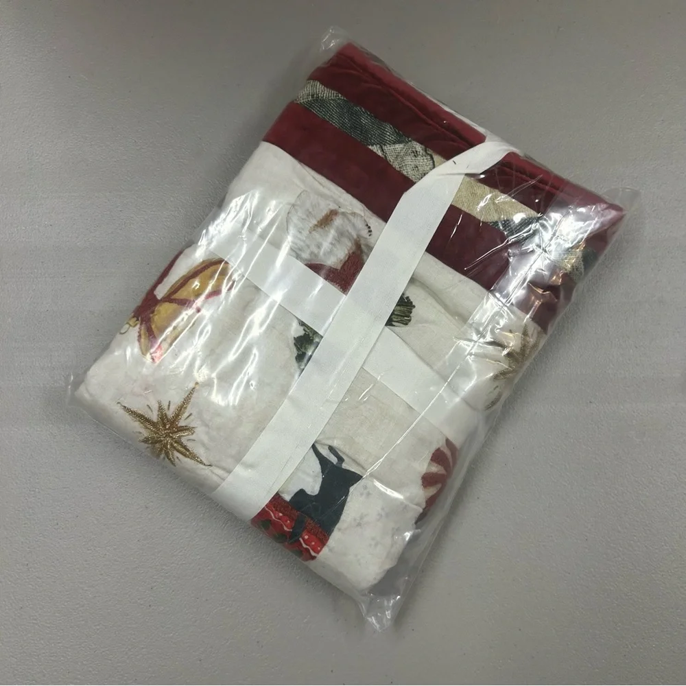 Pottery Barn Deck the Hall Christmas Tree Standard Pillow Sham Cover Reverse NWT